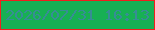 文字の大きさ：3、枠の色：f11f1d、背景の色：17b054、文字の色：378d95 無料ブログパーツのブログ時計