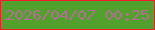 文字の大きさ：1、枠の色：f11f2b、背景の色：52a12c、文字の色：b06f90 無料ブログパーツのブログ時計