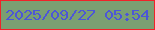 文字の大きさ：1、枠の色：f12229、背景の色：7b9f72、文字の色：4c56d7 無料ブログパーツのブログ時計