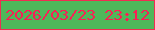 文字の大きさ：5、枠の色：f12c52、背景の色：4fb75a、文字の色：f91f55 無料ブログパーツのブログ時計
