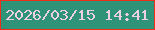 文字の大きさ：4、枠の色：f12e1a、背景の色：2e9377、文字の色：edd0e3 無料ブログパーツのブログ時計