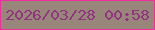 文字の大きさ：3、枠の色：f12e9d、背景の色：98867b、文字の色：923380 無料ブログパーツのブログ時計