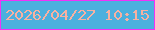 文字の大きさ：5、枠の色：f131f8、背景の色：4cb0de、文字の色：f8b1a1 無料ブログパーツのブログ時計