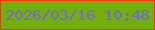 文字の大きさ：2、枠の色：f13611、背景の色：75ad0a、文字の色：6b6bd1 無料ブログパーツのブログ時計