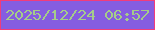 文字の大きさ：5、枠の色：f13c7b、背景の色：855de0、文字の色：a5cc89 無料ブログパーツのブログ時計