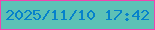 文字の大きさ：1、枠の色：f144af、背景の色：5dc1b6、文字の色：0582cb 無料ブログパーツのブログ時計