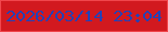 文字の大きさ：4、枠の色：f1464c、背景の色：d2191f、文字の色：2441b6 無料ブログパーツのブログ時計