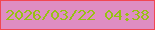 文字の大きさ：3、枠の色：f14752、背景の色：df8dc2、文字の色：97c113 無料ブログパーツのブログ時計