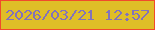 文字の大きさ：2、枠の色：f14a2b、背景の色：dfbe27、文字の色：8172bc 無料ブログパーツのブログ時計