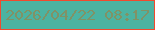 文字の大きさ：3、枠の色：f14a2e、背景の色：4cb3a1、文字の色：809266 無料ブログパーツのブログ時計