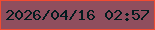 文字の大きさ：3、枠の色：f14b31、背景の色：8f4e5e、文字の色：011b1e 無料ブログパーツのブログ時計