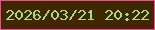 文字の大きさ：5、枠の色：f14d96、背景の色：412701、文字の色：a6dd78 無料ブログパーツのブログ時計