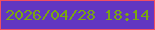 文字の大きさ：3、枠の色：f14e62、背景の色：6236c1、文字の色：7aa611 無料ブログパーツのブログ時計