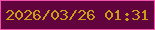 文字の大きさ：3、枠の色：f14fac、背景の色：61043d、文字の色：c79f18 無料ブログパーツのブログ時計