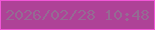文字の大きさ：5、枠の色：f156d7、背景の色：ae4297、文字の色：956b93 無料ブログパーツのブログ時計