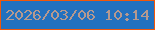 文字の大きさ：5、枠の色：f1570a、背景の色：2271bf、文字の色：b6998f 無料ブログパーツのブログ時計