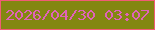 文字の大きさ：1、枠の色：f15c75、背景の色：838711、文字の色：e063b9 無料ブログパーツのブログ時計
