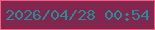文字の大きさ：2、枠の色：f15d85、背景の色：82264d、文字の色：248d99 無料ブログパーツのブログ時計