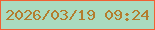 文字の大きさ：5、枠の色：f16133、背景の色：aadbbf、文字の色：b37d2e 無料ブログパーツのブログ時計