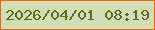 文字の大きさ：4、枠の色：f1650b、背景の色：d2dfb6、文字の色：5d6d19 無料ブログパーツのブログ時計