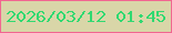 文字の大きさ：5、枠の色：f16691、背景の色：d9d6a8、文字の色：30d971 無料ブログパーツのブログ時計
