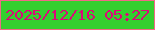 文字の大きさ：2、枠の色：f16887、背景の色：34cf2f、文字の色：dc0878 無料ブログパーツのブログ時計