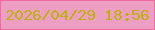 文字の大きさ：5、枠の色：f16b9e、背景の色：ec9fc3、文字の色：bdb10a 無料ブログパーツのブログ時計