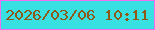 文字の大きさ：5、枠の色：f16df2、背景の色：39e0e1、文字の色：8e5817 無料ブログパーツのブログ時計