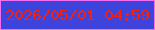 文字の大きさ：4、枠の色：f16ef5、背景の色：3e43db、文字の色：f8200b 無料ブログパーツのブログ時計
