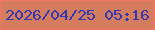 文字の大きさ：4、枠の色：f17560、背景の色：d57c5e、文字の色：3238b2 無料ブログパーツのブログ時計