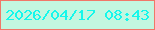 文字の大きさ：5、枠の色：f17768、背景の色：c3f6df、文字の色：16f7eb 無料ブログパーツのブログ時計
