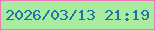 文字の大きさ：5、枠の色：f177be、背景の色：a9eca0、文字の色：1d74a9 無料ブログパーツのブログ時計