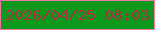 文字の大きさ：3、枠の色：f178a2、背景の色：0d991b、文字の色：ae2e44 無料ブログパーツのブログ時計