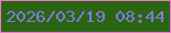 文字の大きさ：1、枠の色：f178cc、背景の色：2a6513、文字の色：8677dd 無料ブログパーツのブログ時計