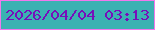 文字の大きさ：4、枠の色：f178ed、背景の色：3bb2b2、文字の色：770eba 無料ブログパーツのブログ時計