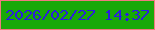 文字の大きさ：4、枠の色：f17980、背景の色：18a909、文字の色：2b1ddf 無料ブログパーツのブログ時計
