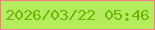 文字の大きさ：1、枠の色：f17989、背景の色：b4ec5e、文字の色：6eb306 無料ブログパーツのブログ時計