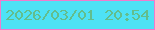 文字の大きさ：5、枠の色：f17bcd、背景の色：4ee2f5、文字の色：62be8d 無料ブログパーツのブログ時計