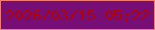 文字の大きさ：4、枠の色：f17c74、背景の色：760e75、文字の色：b00306 無料ブログパーツのブログ時計