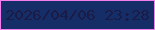 文字の大きさ：1、枠の色：f17dee、背景の色：162e67、文字の色：1b1b48 無料ブログパーツのブログ時計