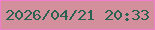 文字の大きさ：5、枠の色：f17ecd、背景の色：d48f9d、文字の色：296250 無料ブログパーツのブログ時計
