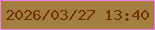 文字の大きさ：3、枠の色：f17fec、背景の色：a27e3f、文字の色：713109 無料ブログパーツのブログ時計
