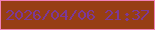 文字の大きさ：4、枠の色：f181b7、背景の色：973e14、文字の色：7c3896 無料ブログパーツのブログ時計