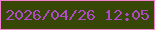 文字の大きさ：2、枠の色：f181cd、背景の色：374806、文字の色：ad4bc5 無料ブログパーツのブログ時計