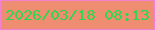 文字の大きさ：2、枠の色：f181d1、背景の色：ef8d73、文字の色：2fd74a 無料ブログパーツのブログ時計