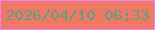 文字の大きさ：5、枠の色：f181f9、背景の色：ef7964、文字の色：5d9f82 無料ブログパーツのブログ時計