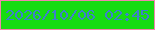 文字の大きさ：3、枠の色：f184ae、背景の色：16dc12、文字の色：3e80cc 無料ブログパーツのブログ時計