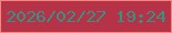 文字の大きさ：5、枠の色：f1867f、背景の色：b63347、文字の色：339485 無料ブログパーツのブログ時計