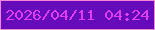 文字の大きさ：1、枠の色：f187db、背景の色：660bb9、文字の色：dd3ef0 無料ブログパーツのブログ時計