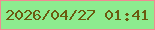 文字の大きさ：2、枠の色：f18a93、背景の色：8dec8f、文字の色：6b5b10 無料ブログパーツのブログ時計